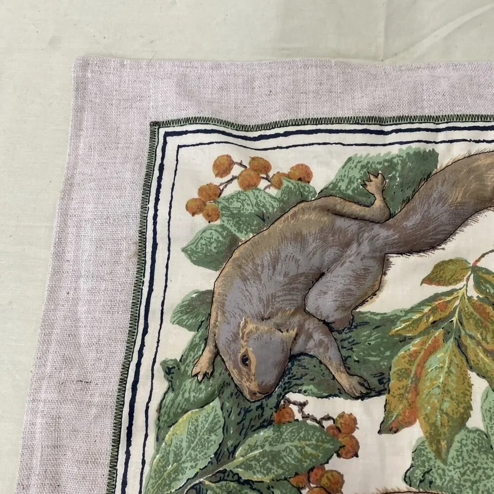 Vintage Handmade Squirrel Decorative Decor 3D Statement Pillowcase Layered